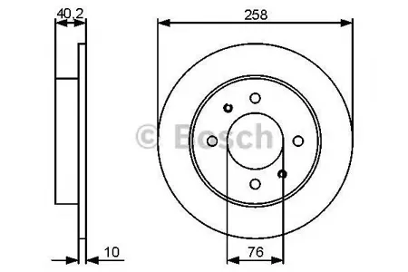 BOSCH 0986479484 Диск тормозной