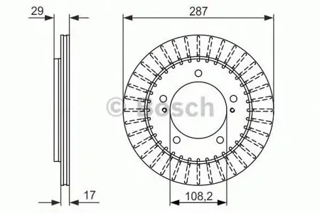 BOSCH 0986479486 Диск торм.вент.