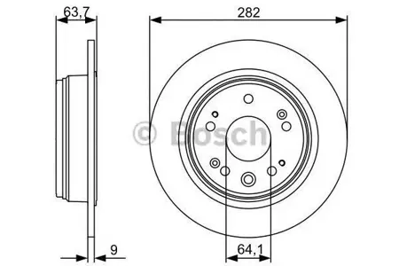BOSCH 0986479505 Диск тормозной