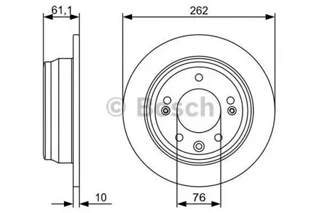 BOSCH 0986479508 Диск тормозной