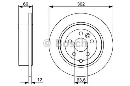 BOSCH 0986479518 Диск тормозной