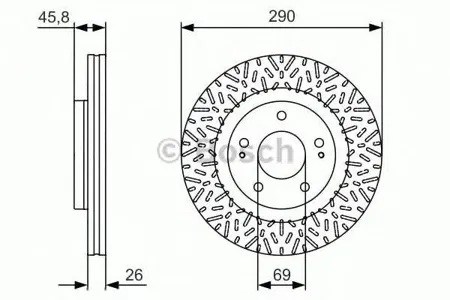 BOSCH 0986479527 Диск торм.вент.