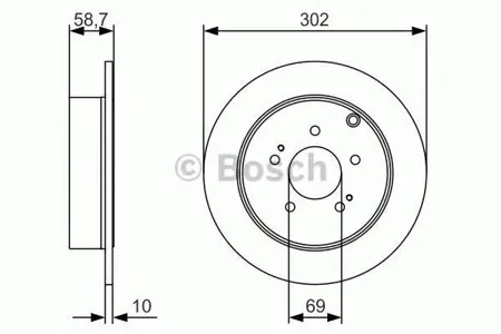 BOSCH 0986479532 Диск тормозной