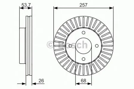 BOSCH 0986479535 Диск торм.вент.