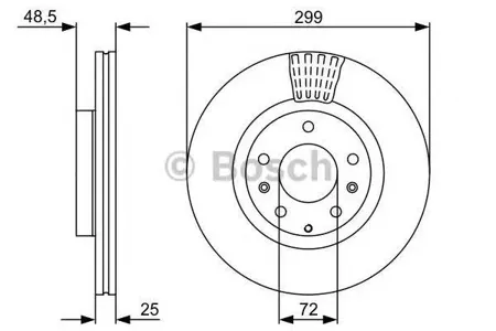 BOSCH 0986479542 Диск торм.вент.