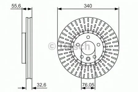 BOSCH 0986479546 Диск торм.вент.