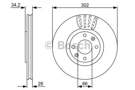BOSCH 0986479548 Диск торм.вент.