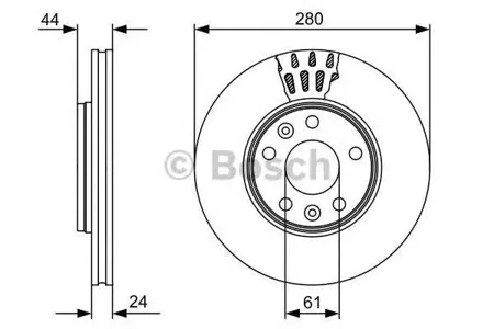 BOSCH 0986479555 Диск торм.вент.
