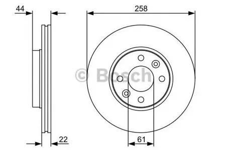 BOSCH 0986479556 Диск торм.вент.