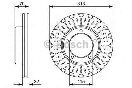 BOSCH 0986479567 Диск торм.вент.
