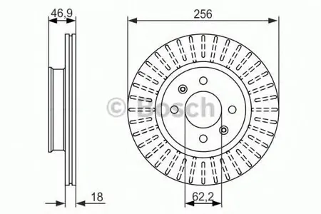 BOSCH 0986479577 Диск торм.вент.