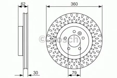 BOSCH 0986479578 Диск торм.вент.
