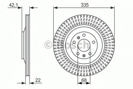 BOSCH 0986479591 Диск торм.вент.