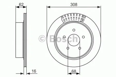 BOSCH 0986479606 Диск торм.вент.