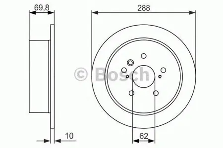 BOSCH 0986479614 Диск тормозной