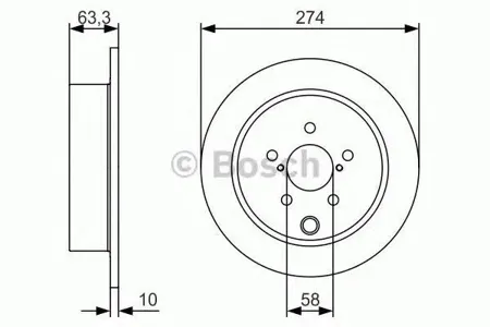 BOSCH 0986479634 Диск тормозной