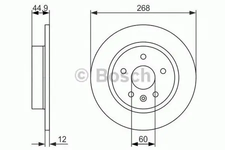 BOSCH 0986479645 Диск тормозной