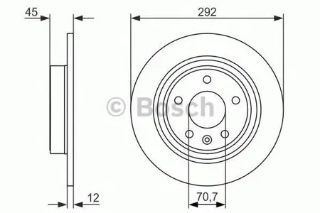 BOSCH 0986479646 Диск тормозной