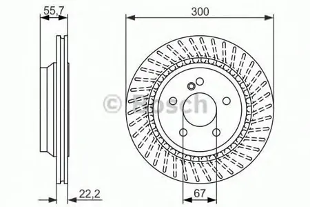 BOSCH 0986479655 Диск торм.вент.