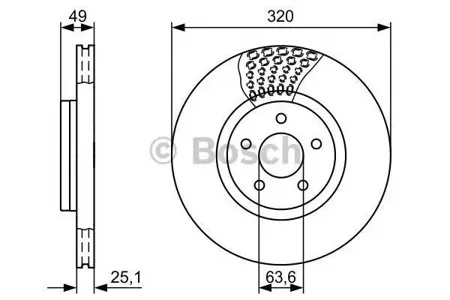 BOSCH 0986479660 Диск торм.вент.