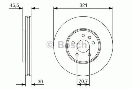 BOSCH 0986479667 Диск торм.вент.
