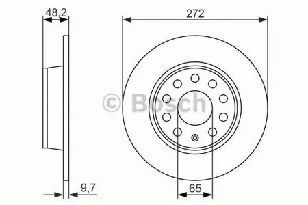 BOSCH 0986479677 Диск тормозной