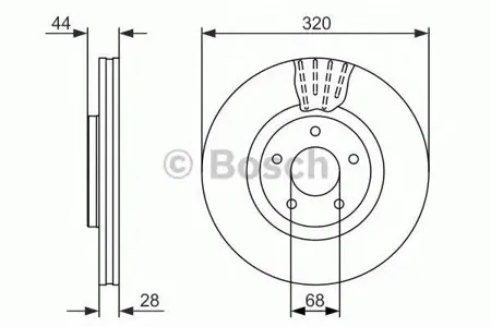 BOSCH 0986479679 Диск торм.вент.
