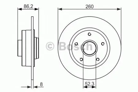 BOSCH 0986479684 Диск тормозной