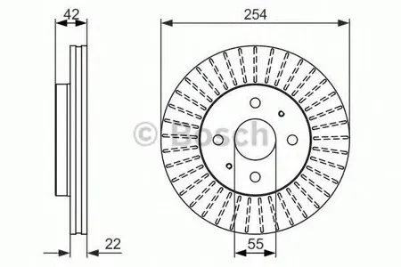 BOSCH 0986479685 Диск торм.вент.