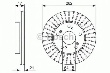 BOSCH 0986479687 Диск торм.вент.