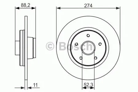BOSCH 0986479695 Диск торм.задний