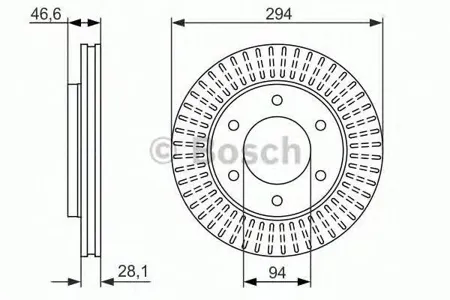BOSCH 0986479704 Диск торм.вент.