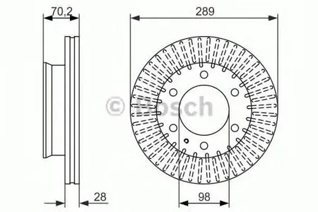 BOSCH 0986479711 Диск торм.вент.