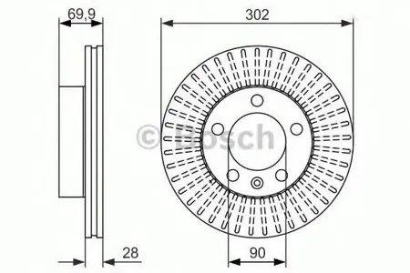 BOSCH 0986479716 Диск торм.вент.