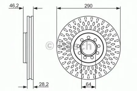 BOSCH 0986479718 Диск торм.вент.