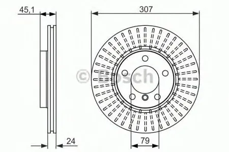 BOSCH 0986479726 Диск торм.вент.