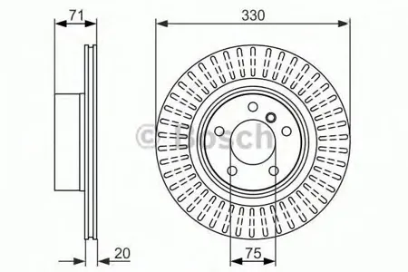 BOSCH 0986479727 Диск торм.вент.