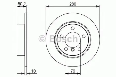 BOSCH 0986479728 Диск тормозной
