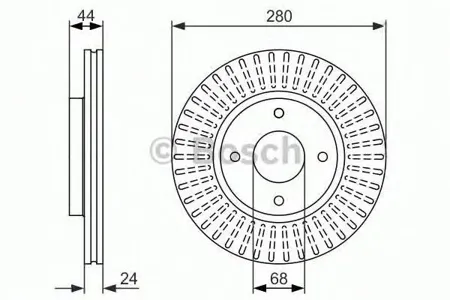 BOSCH 0986479737 Диск торм.вент.