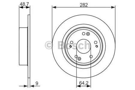 BOSCH 0986479738 Диск тормозной