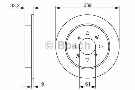 BOSCH 0986479739 Диск тормозной