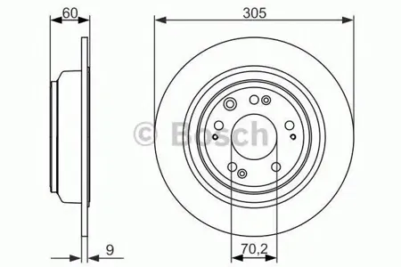 BOSCH 0986479740 Диск тормозной