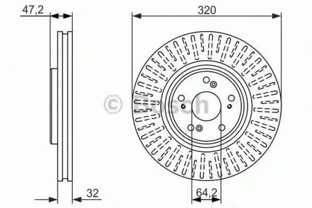 BOSCH 0986479741 Диск торм.вент.