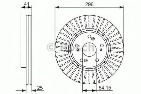 BOSCH 0986479744 Диск торм.вент.