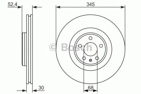 BOSCH 0986479747 Диск торм.вент.