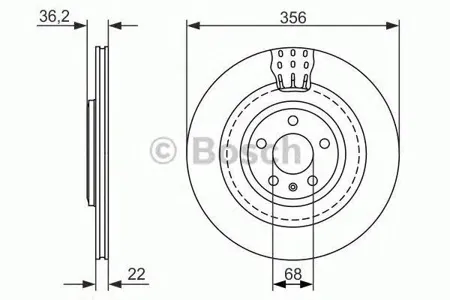 BOSCH 0986479749 Диск торм.вент.