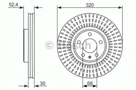 BOSCH 0986479753 0 986 479 753 диск тормозной передний Audi A4/A5/A6/A7/Q5 2.0-3.0 07>
