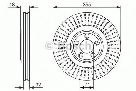 BOSCH 0986479754 Диск торм.вент.
