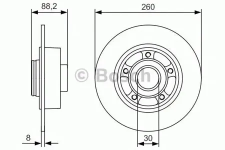 BOSCH 0986479761 Диск тормозной