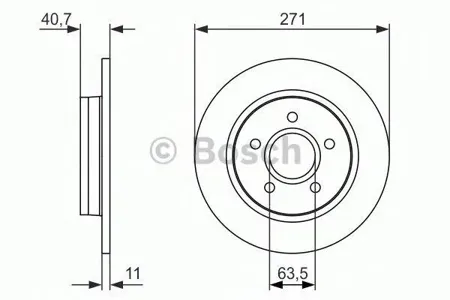 BOSCH 0986479763 Диск тормозной